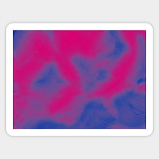 Bisexual Pride Abstract Fractal Fog Sticker